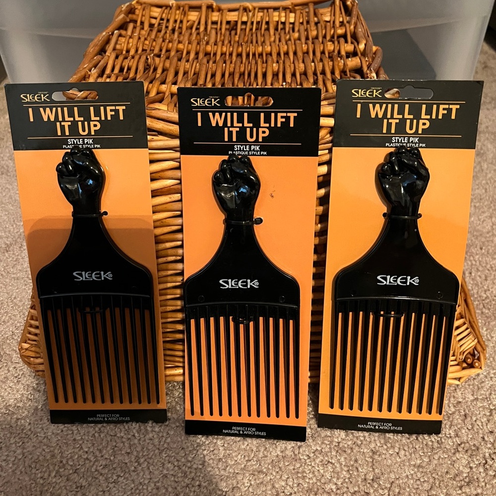 Sleek Afro Style Hair Lift Black Power Fis… Lot of 3